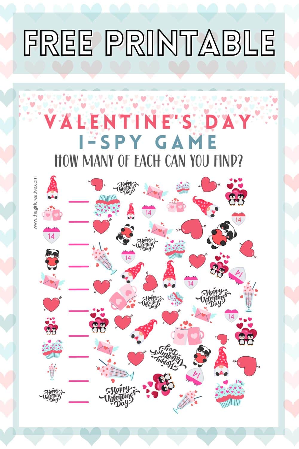 Free Download - Valentines Day I Spy Game