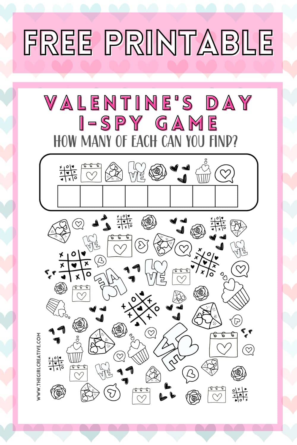 Free Valentines Day I Spy Printable