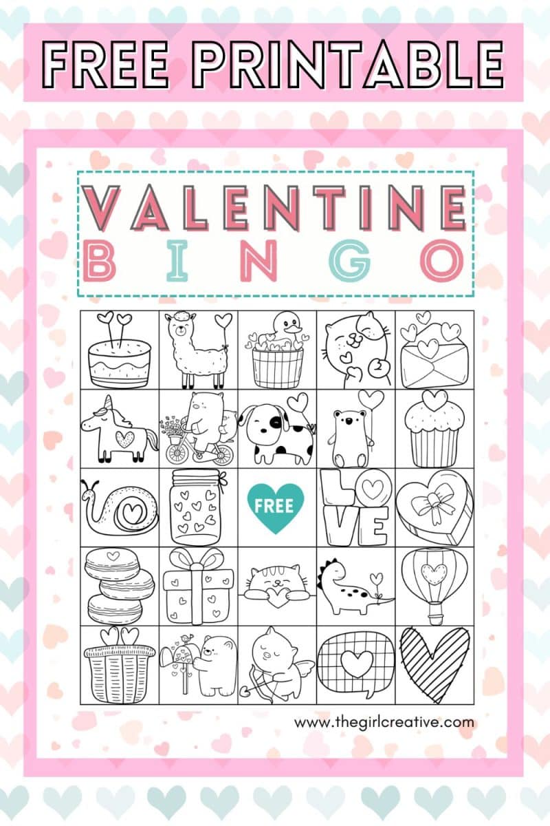 Free Valentines Bingo Printable - The Girl Creative
