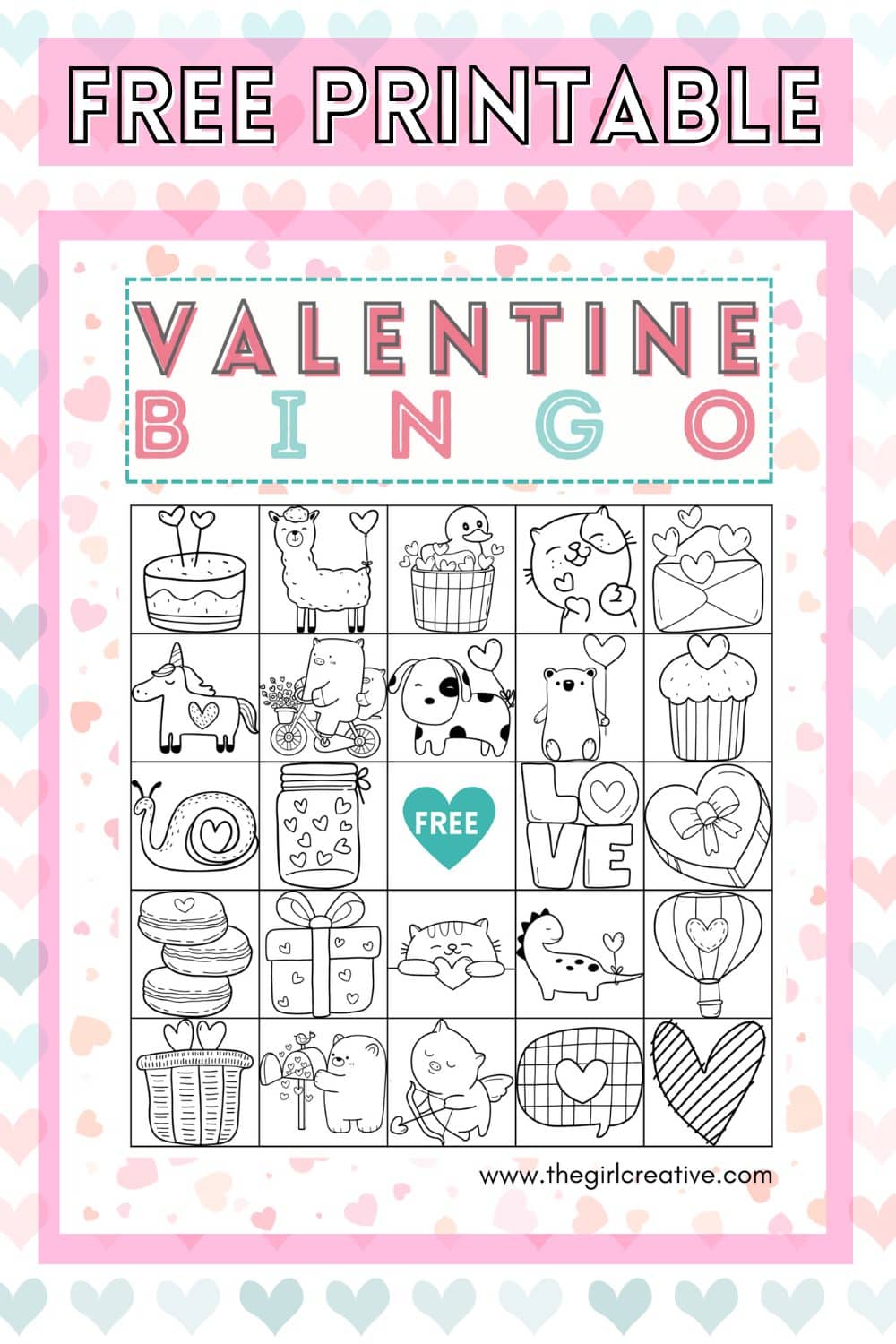 Bingo Game Card for Valentine's Day Fun