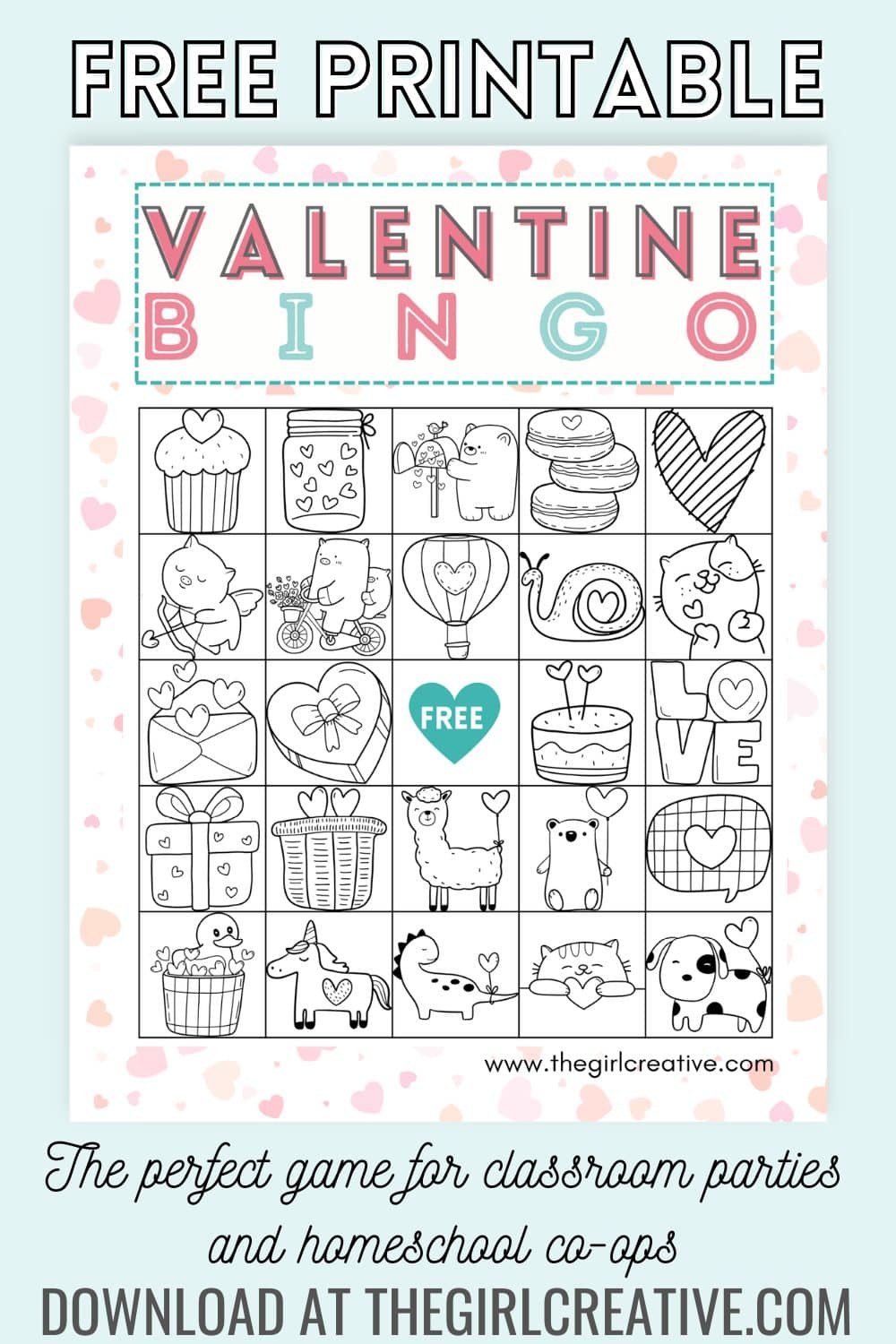 Free Valentines Day Printable Bingo Game