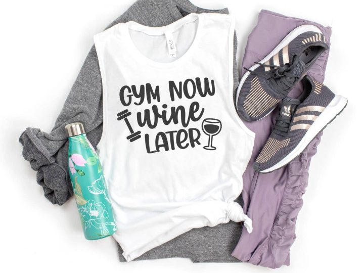 Image for GYM NOW, WINE LATER FREE SVG