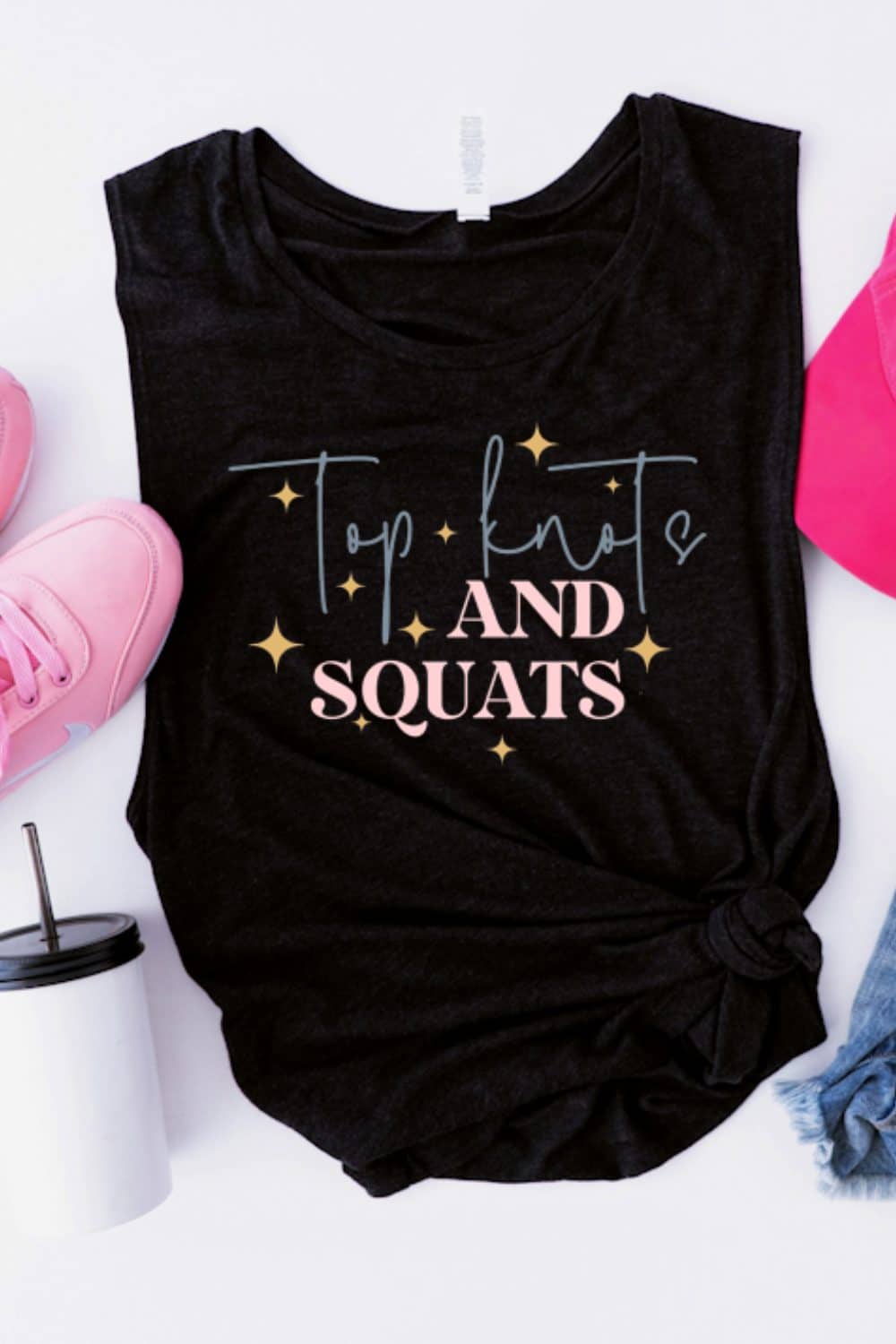 Black shirt with Fun Gym Quote SVG