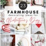 A collage of rustic valentine's decorating ideas
