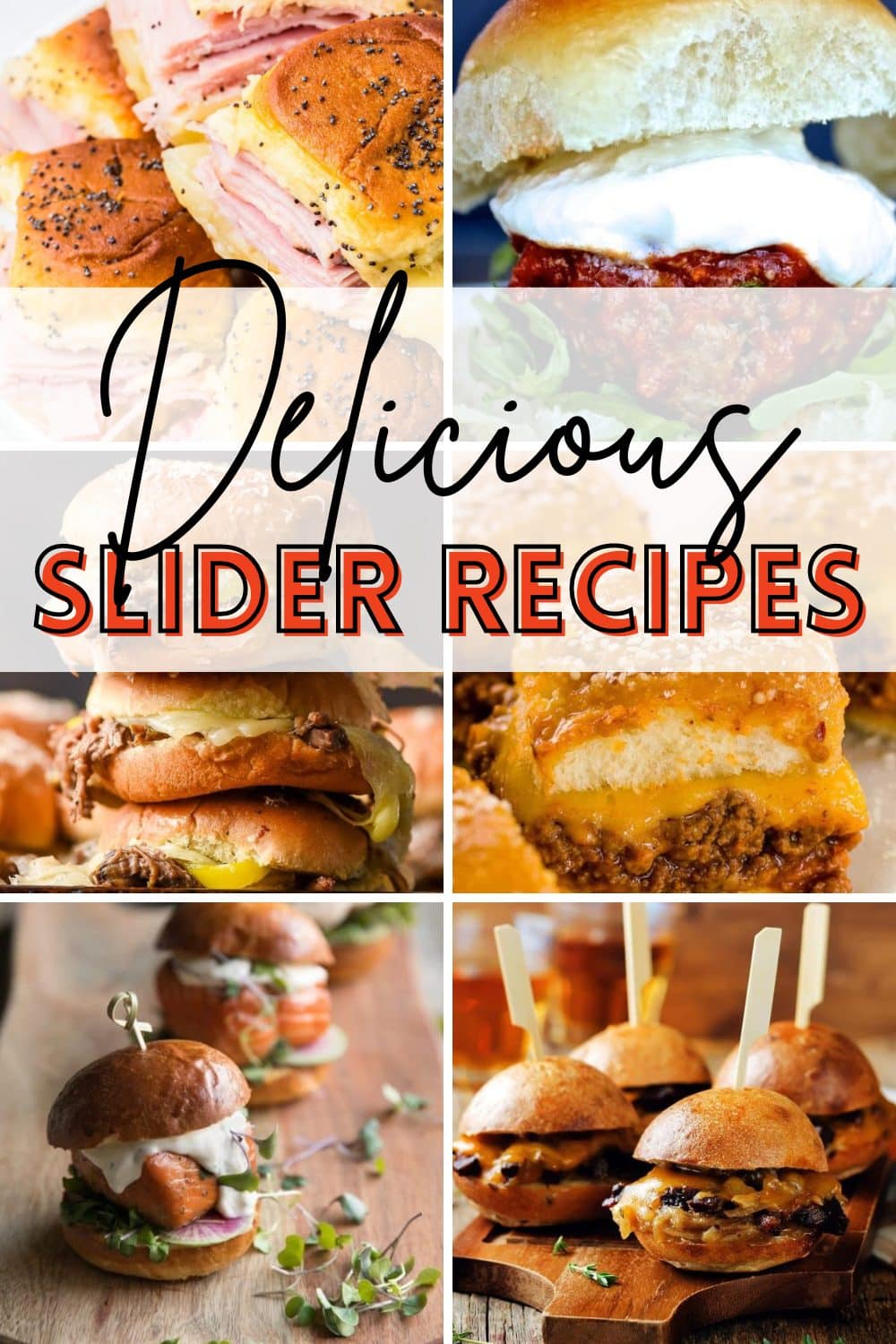 Collage photo of slider recipes for super bowl