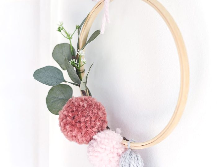 embroidery hoop pom pom dream catcher wreath 19 of 24