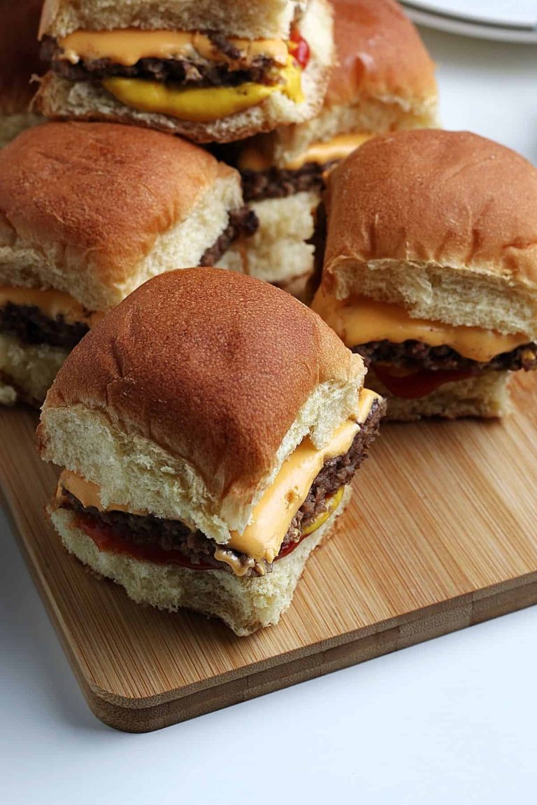 white castle sliders with cheese
