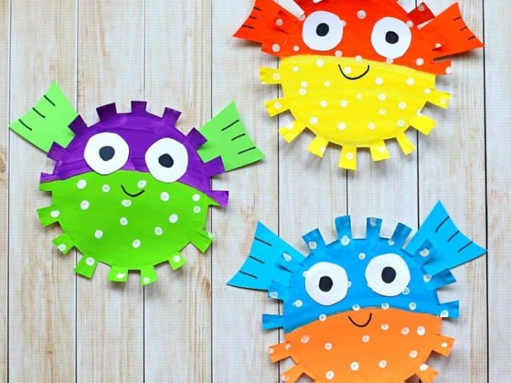 paper plate puffer fish