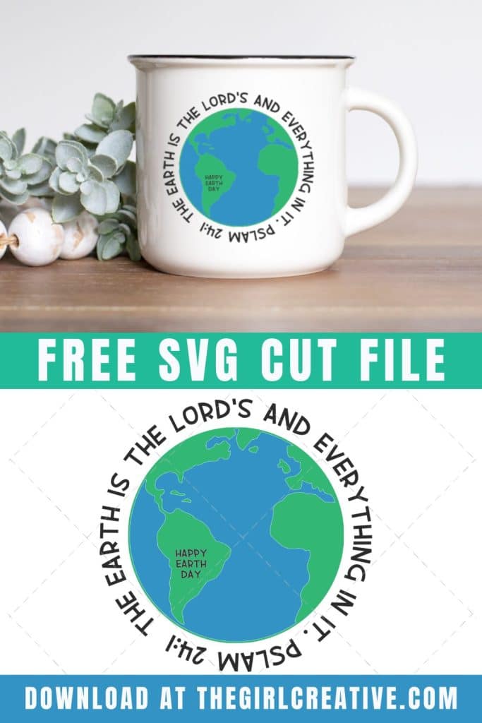 Earth Day SVG Cut File for Vinyl Crafts