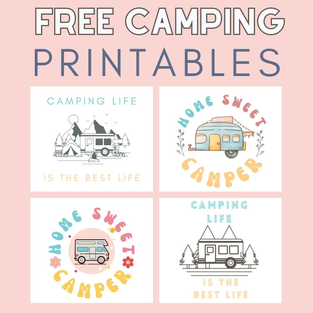 Free Printable Camping Signs, Activities and Games