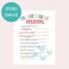 Printable Fun Facts About Mom – EDITABLE - The Girl Creative