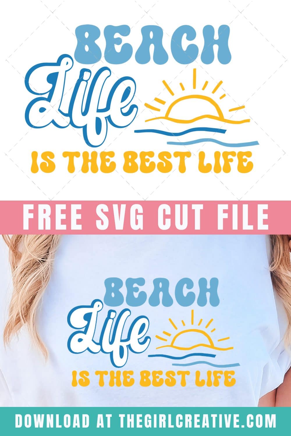 Beach Life is the Best Life digital design on a white shirt