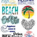 Free Beach Themed SVGs - 10 different designs