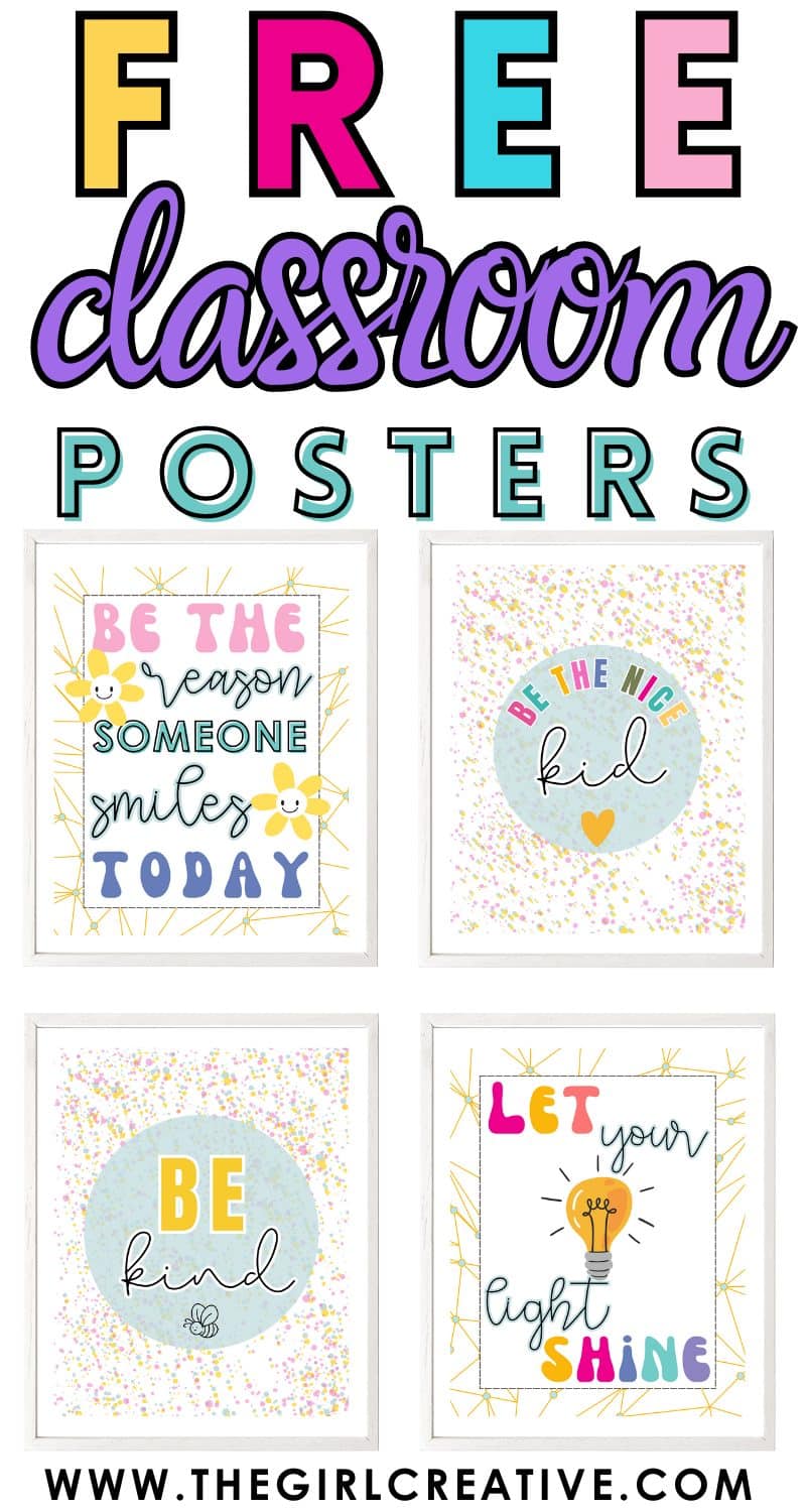 Classroom Posters that inspire kindness