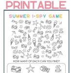 Free Printable Summer I Spy Game