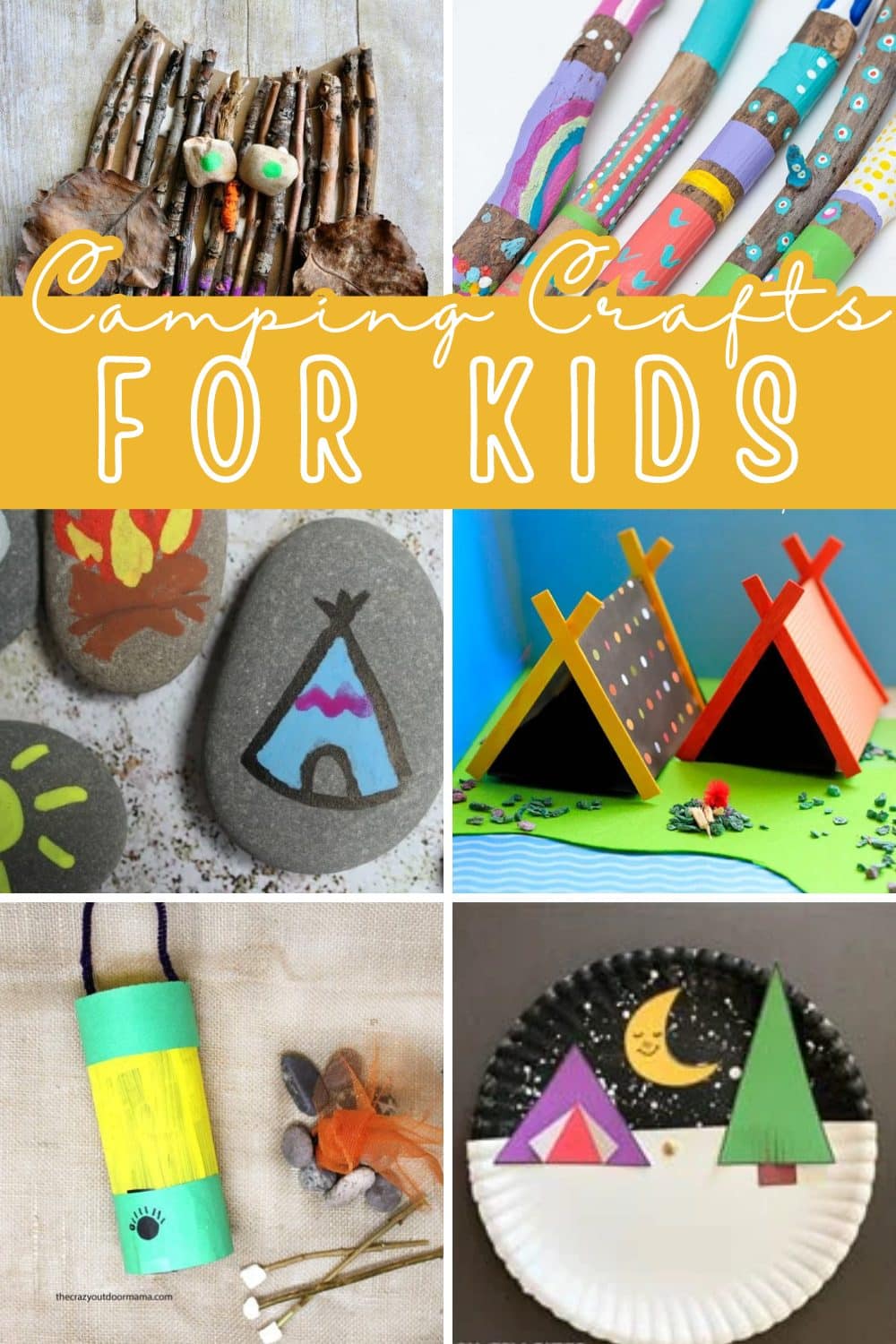 Camping Crafts Photo Collage