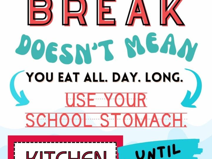 School Stomach Summer Sign