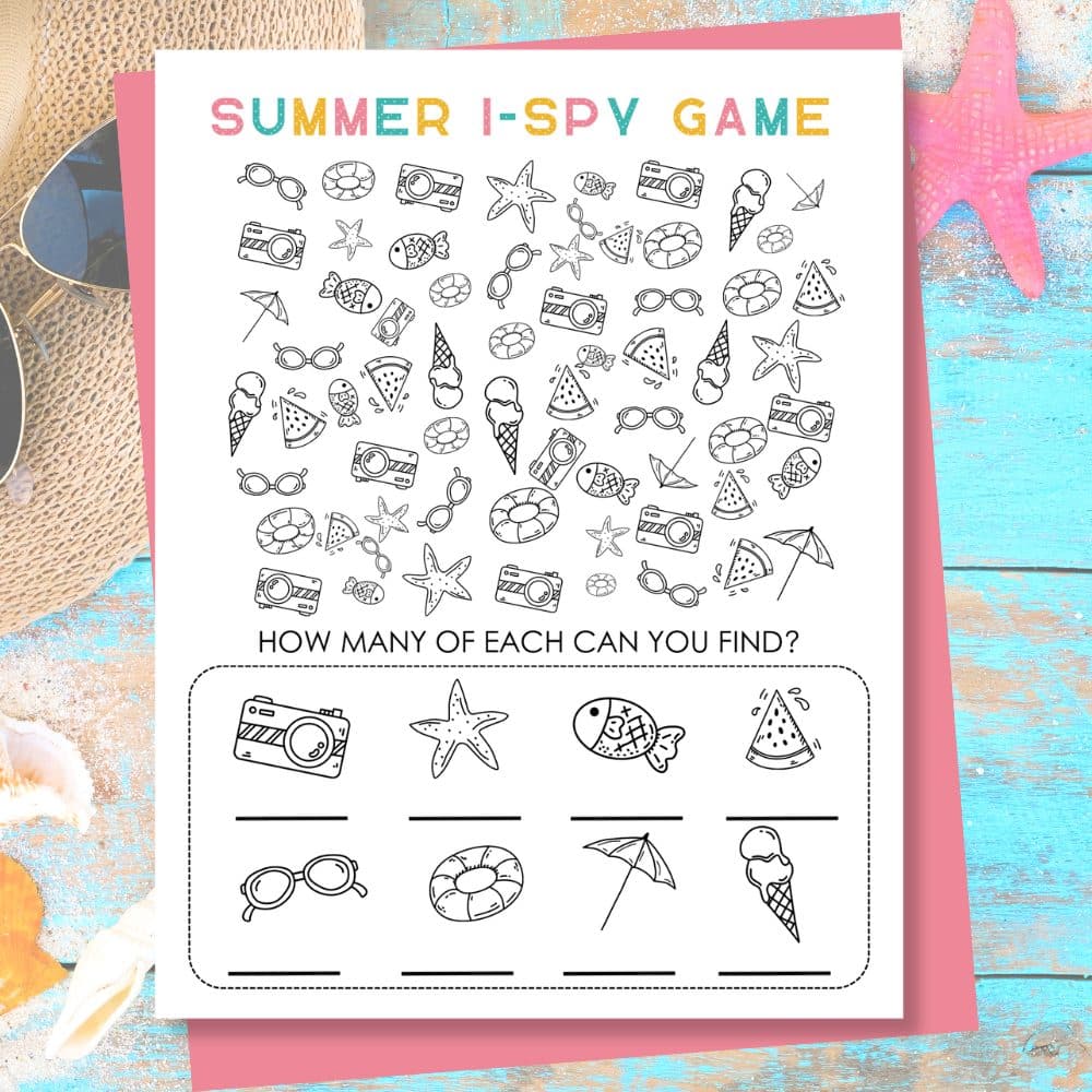 Free I Spy Printable Activity for Summer