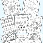 8 free printable winter themed coloring pages
