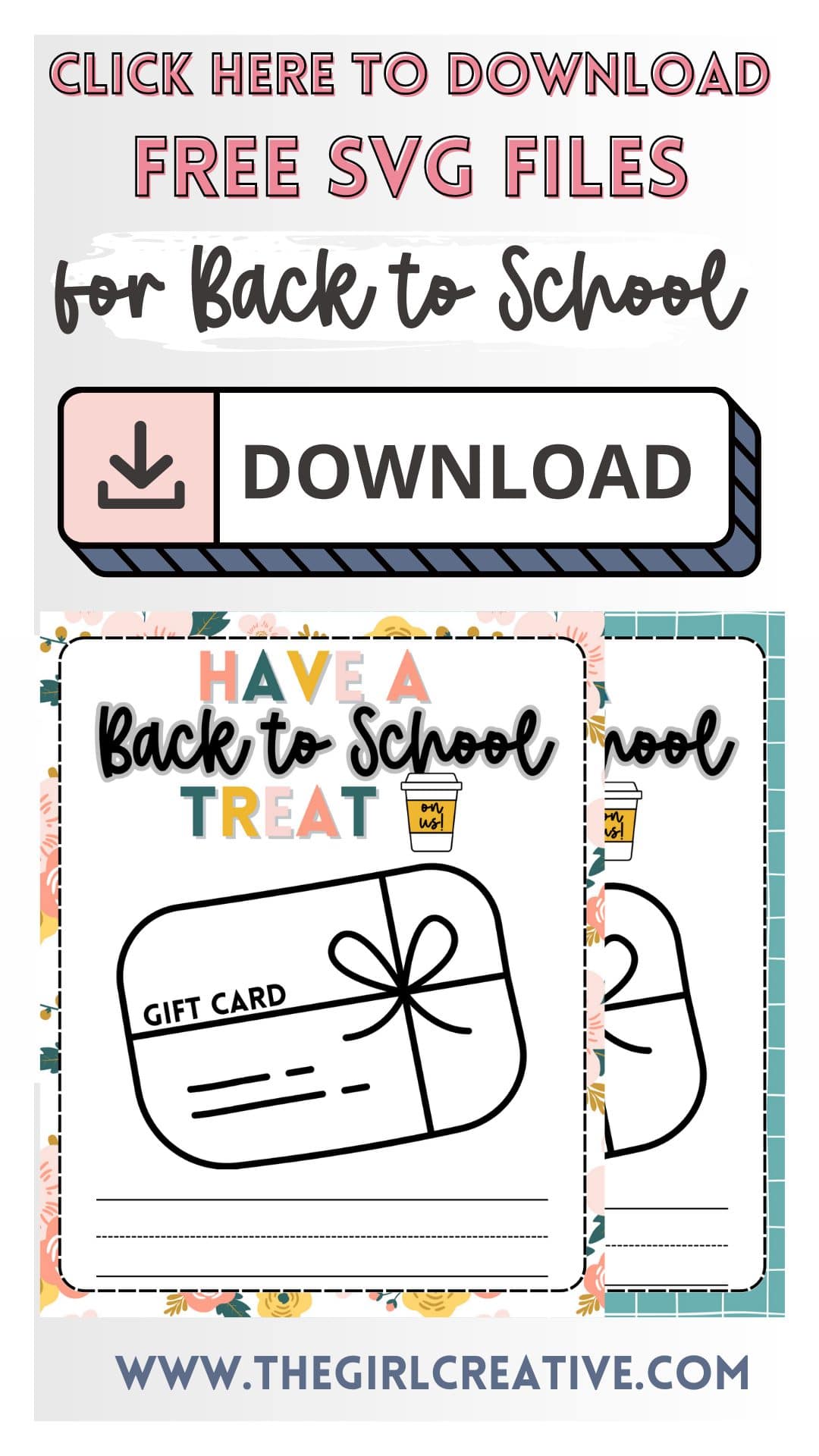 Back to School Gift Card Holder Download Graphic NEW