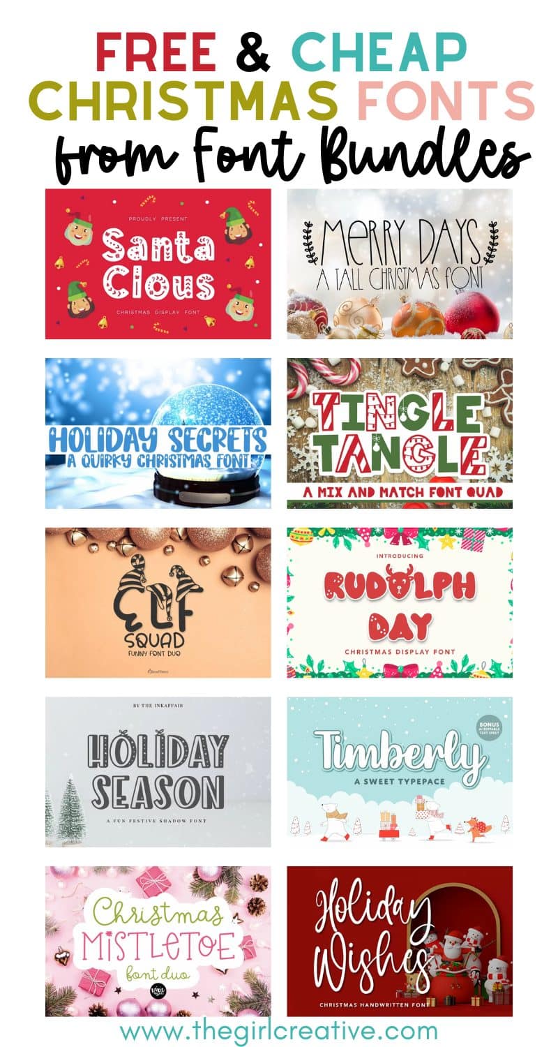 Best Christmas Fonts from Font Bundles