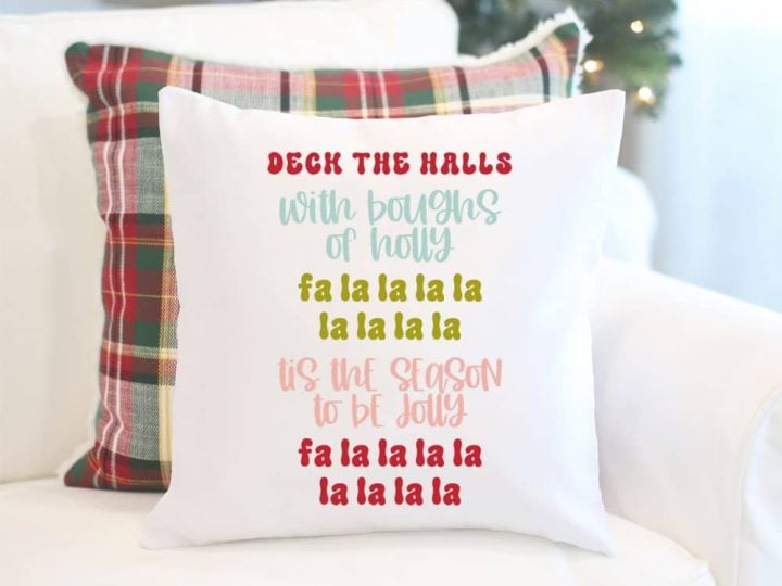 Deck the Halls Christmas in July Mockup Pillow