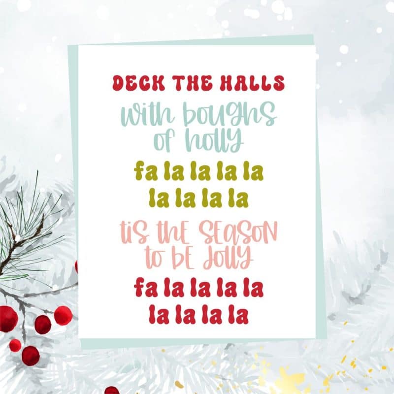 Deck the Halls Printable Feature Image