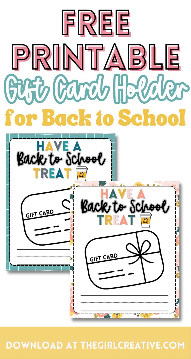free printable back to school gift card holder