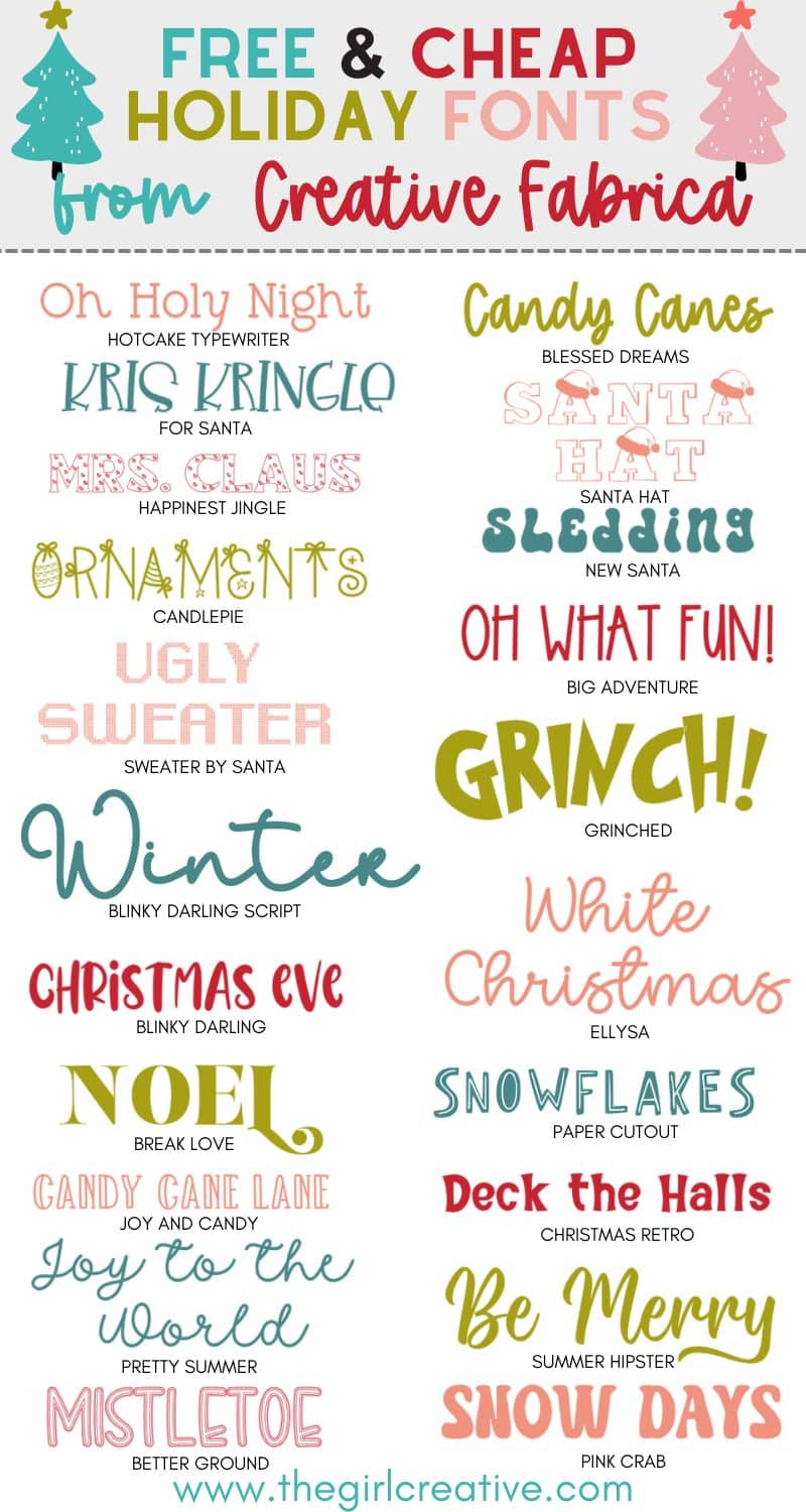 Best Christmas Fonts that are Free or Cheap