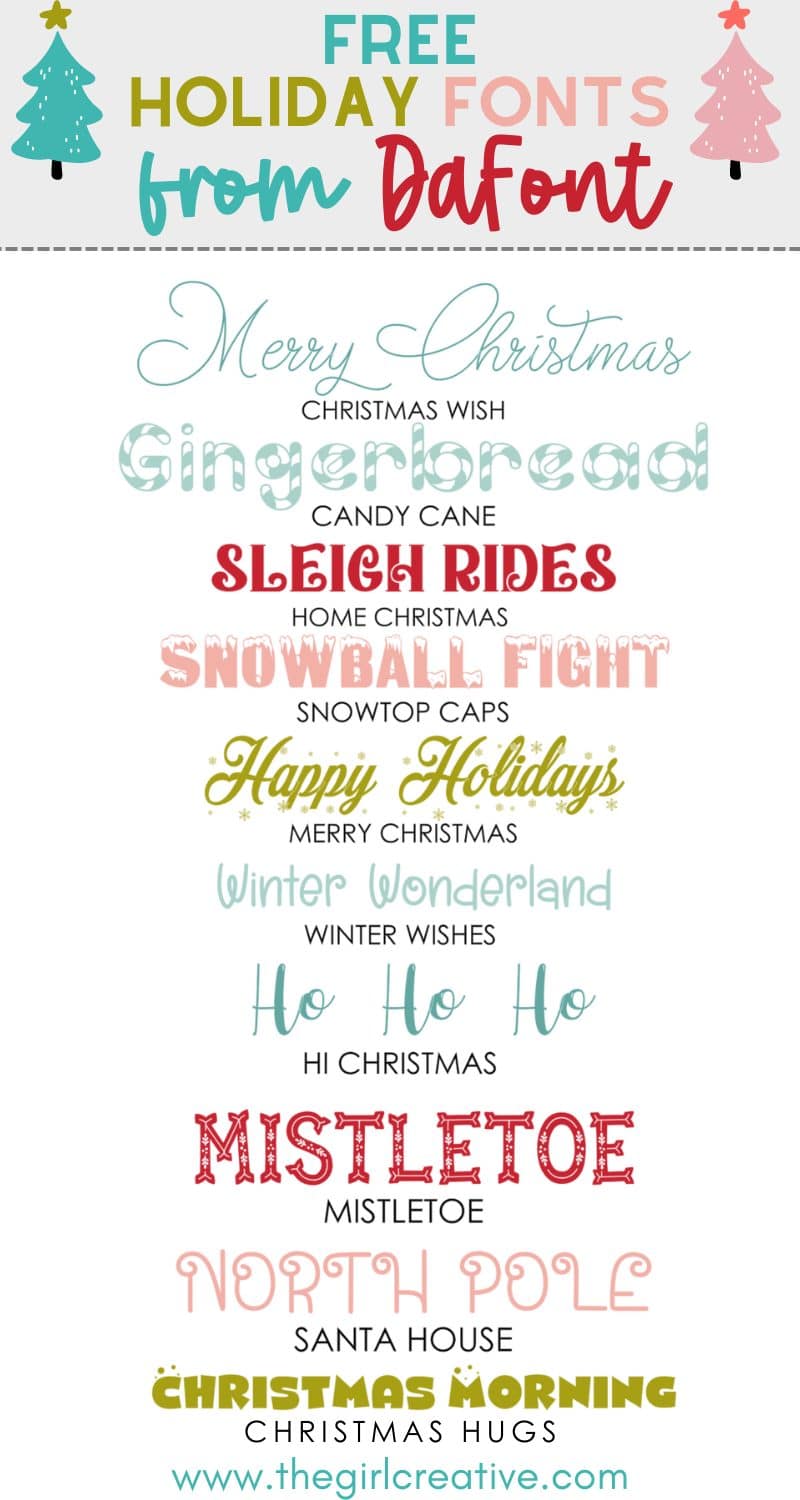 Free Christmas Fonts from DaFont