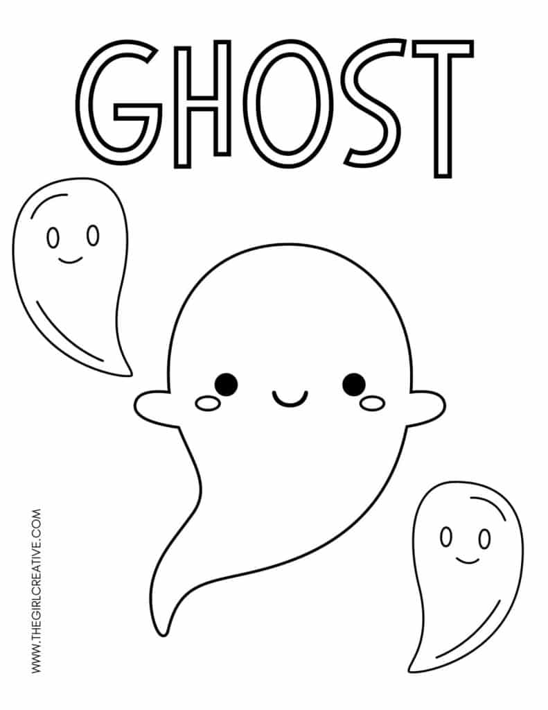 Ghost Halloween Coloring Page