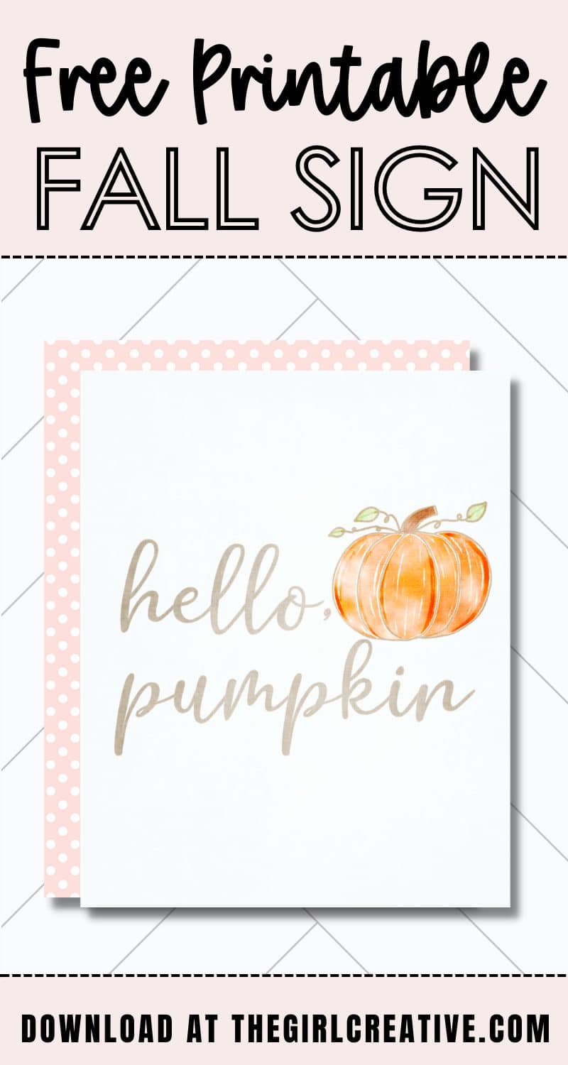 Hello Pumpkin Printable