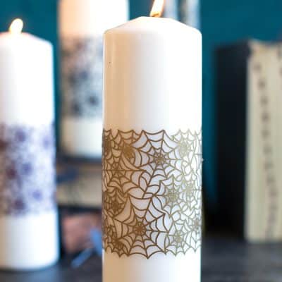Paper Spider Web Candle Wrap
