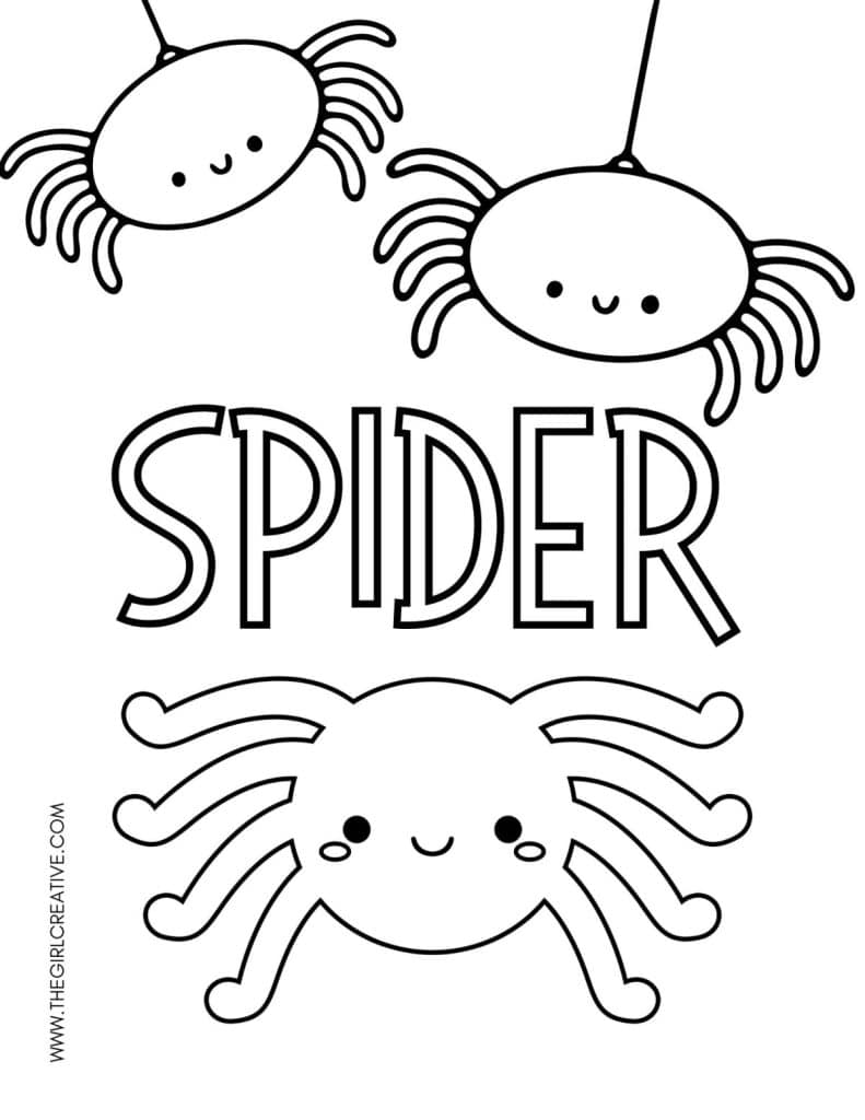 Spider Halloween Coloring Page