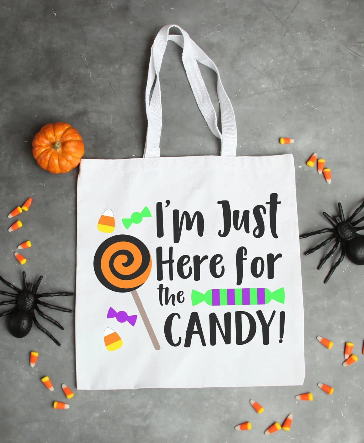 just here for the candy bag