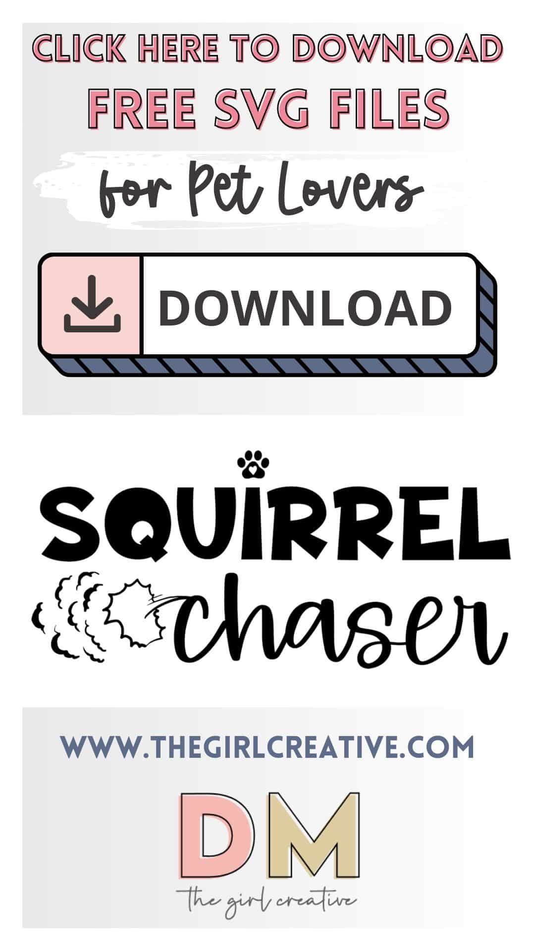 Squirrel Chaser SVG Download Graphic NEW