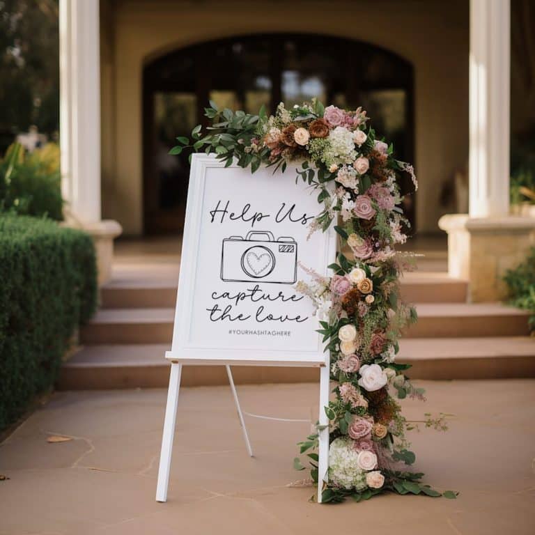 Wedding Photobooth Hashtag Sign
