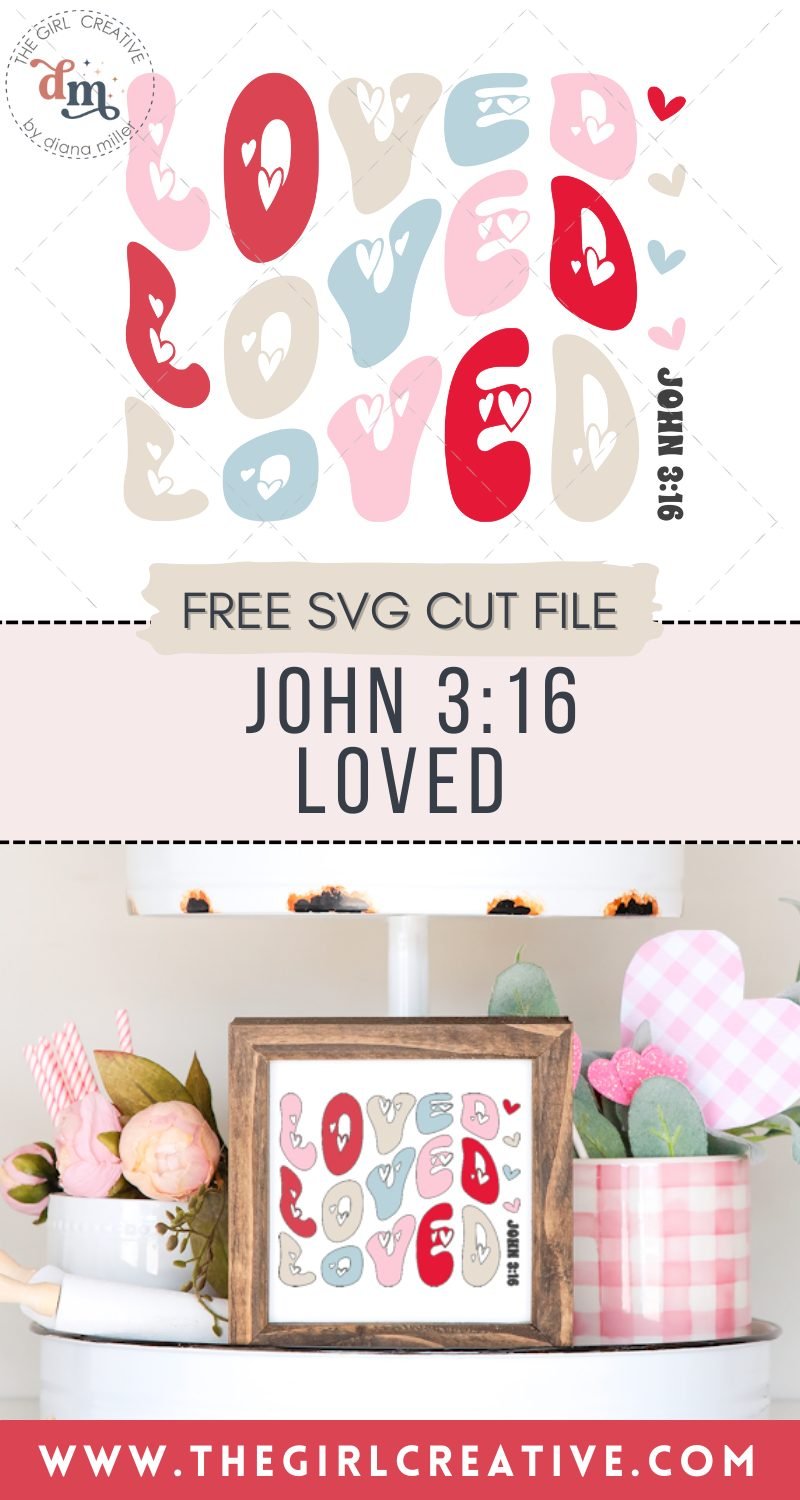 Free John 3:16 SVG for Valentine's Day