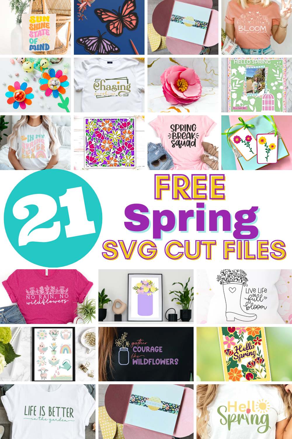 free spring svgs for Cricut and Silhouette