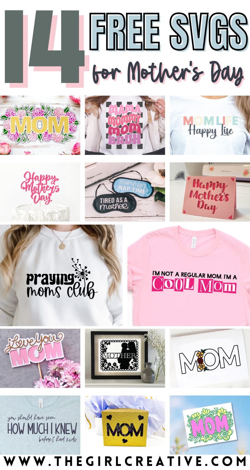 14 Free SVGs for Mother's Day - Collage Photo