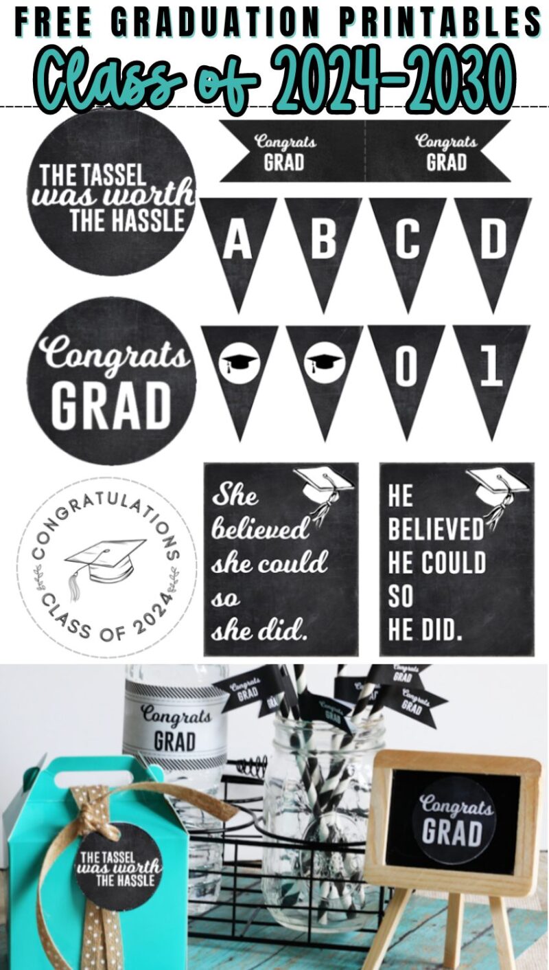 Free Graduation Party Printables for Any Year - The Girl Creative