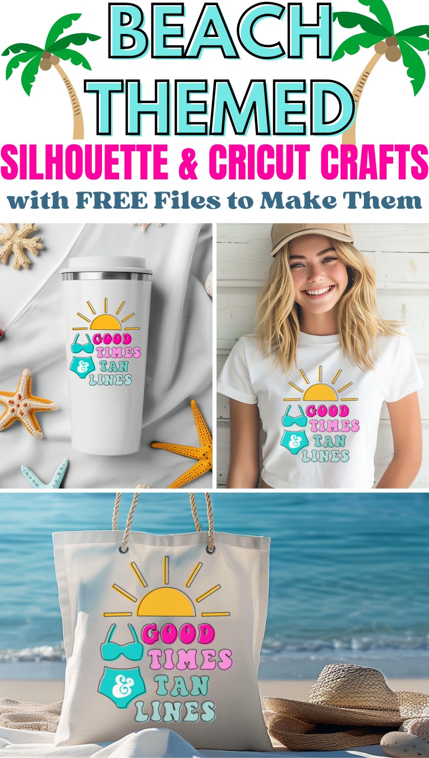 BEACH THEMED Silhouette Crafts