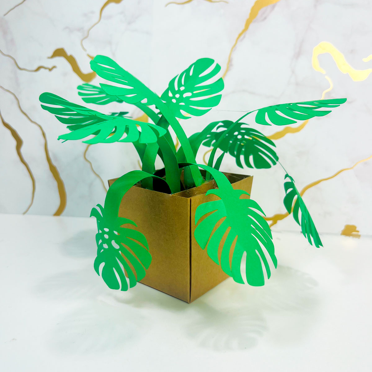 Dinosaur Mama 3D Monstera Plant SVG