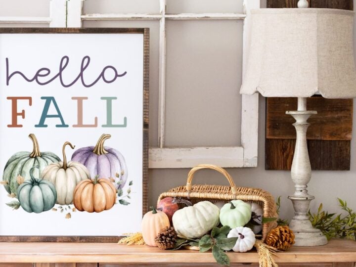 Hello Fall Farmhouse Sign Printable
