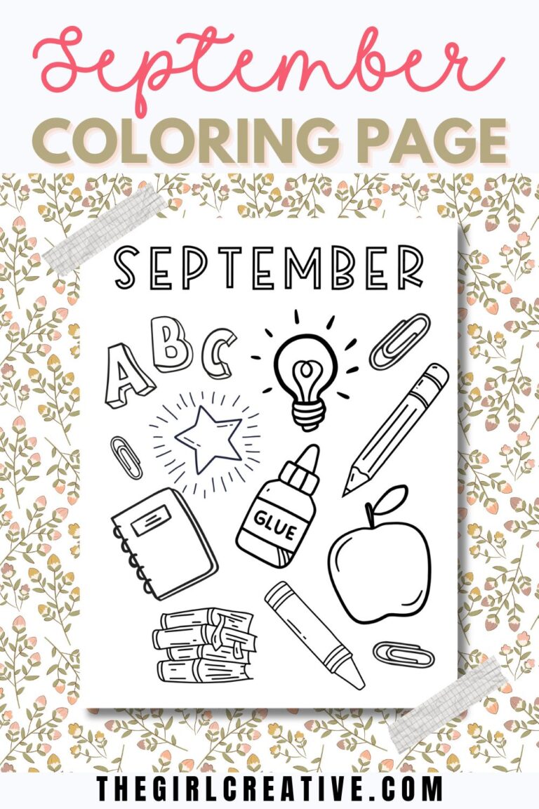 September Coloring Pages – Free Printables for Home and School - The ...