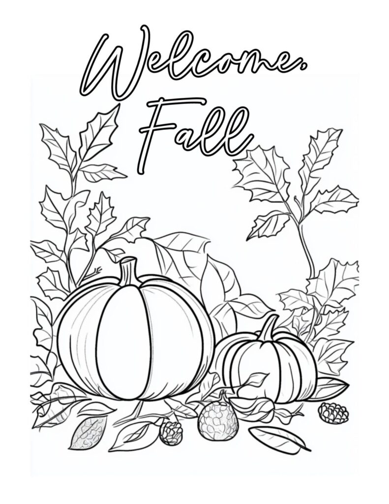 October Coloring Pages for Home and School