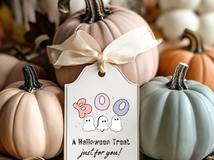 Boo Basket Gift Tag Mockup