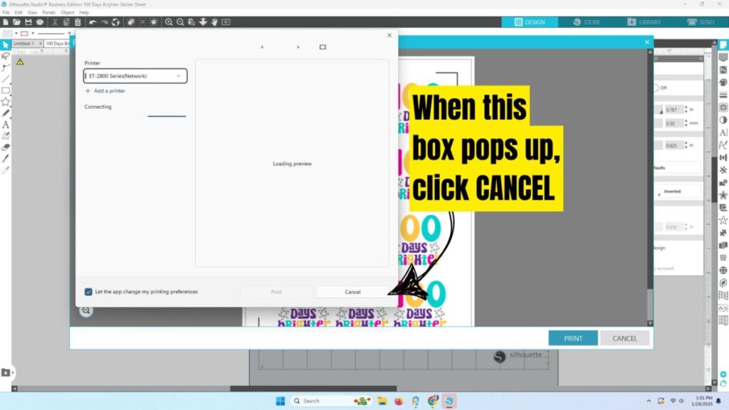 Printer Pop up
