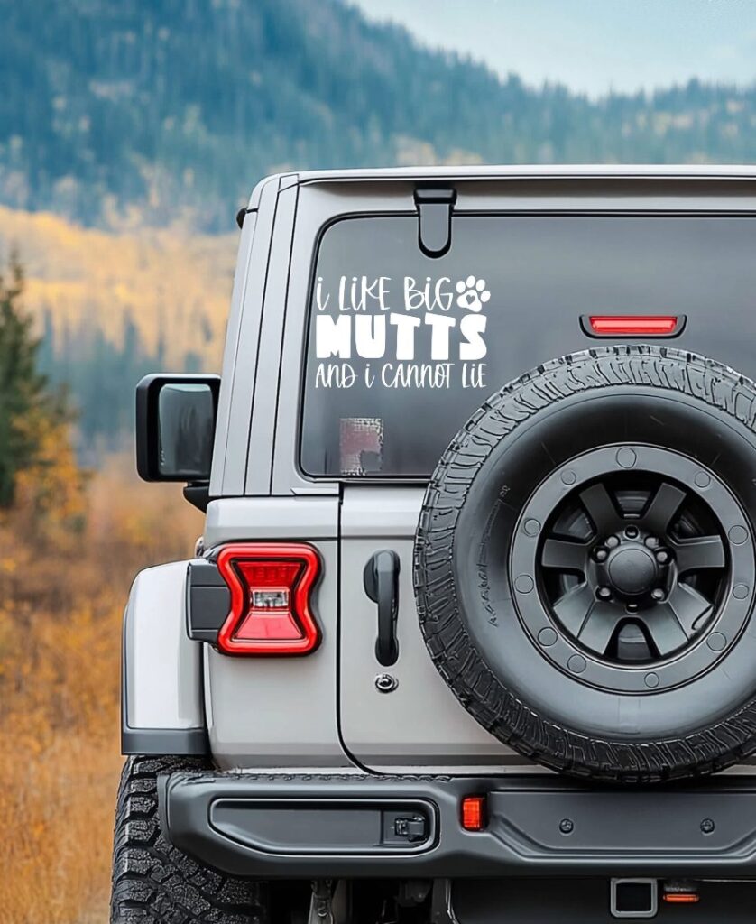 Car Decal I Like Big Mutts