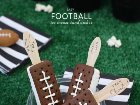 Ice cream sandwich football pops
